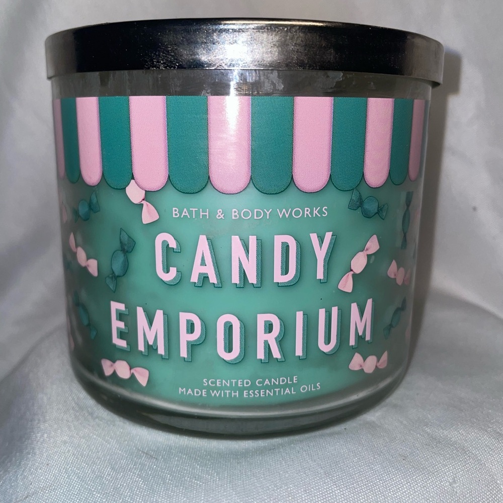RARE Bath & Body Works Candy Emporium 3-wick Candle